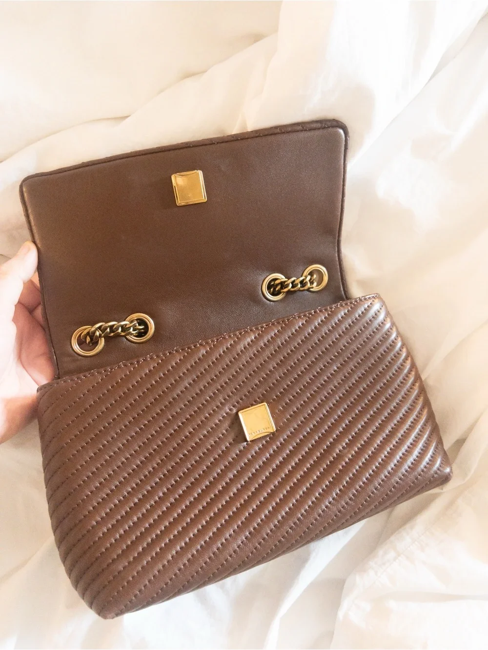 Tory Burch Kira Moto Quilt Convertible Shoulder/Crossbody Bag
